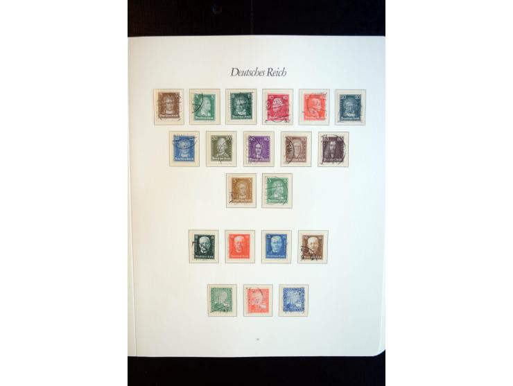 1872/1945, gestempelte reichhaltige Sammlung mit u.a. Mi.-Nr. 66, 118a, 177-80, 182, 319B, 330B, 438-39, 456-58 auf Zeppelin-