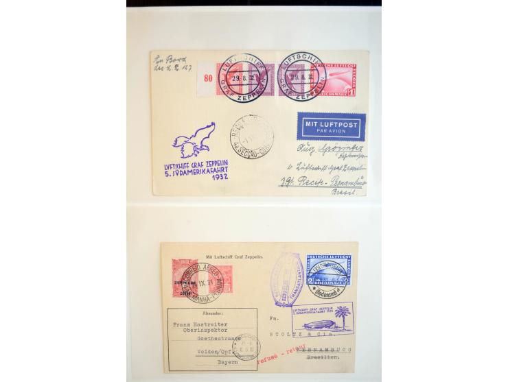 1872/1945, gestempelte reichhaltige Sammlung mit u.a. Mi.-Nr. 66, 118a, 177-80, 182, 319B, 330B, 438-39, 456-58 auf Zeppelin-