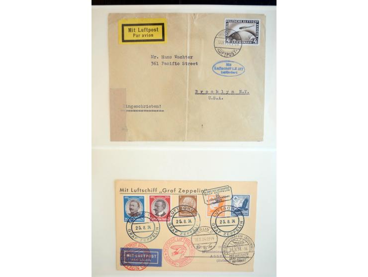 1872/1945, gestempelte reichhaltige Sammlung mit u.a. Mi.-Nr. 66, 118a, 177-80, 182, 319B, 330B, 438-39, 456-58 auf Zeppelin-