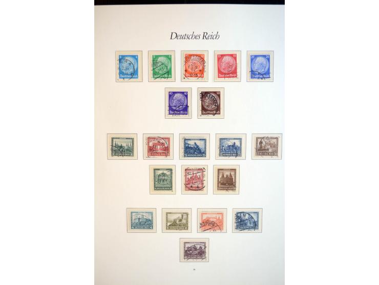 1872/1945, gestempelte reichhaltige Sammlung mit u.a. Mi.-Nr. 66, 118a, 177-80, 182, 319B, 330B, 438-39, 456-58 auf Zeppelin-