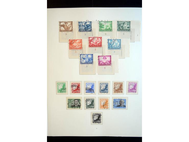1872/1945, gestempelte reichhaltige Sammlung mit u.a. Mi.-Nr. 66, 118a, 177-80, 182, 319B, 330B, 438-39, 456-58 auf Zeppelin-