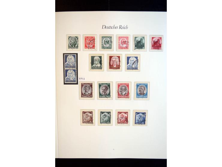 1872/1945, gestempelte reichhaltige Sammlung mit u.a. Mi.-Nr. 66, 118a, 177-80, 182, 319B, 330B, 438-39, 456-58 auf Zeppelin-