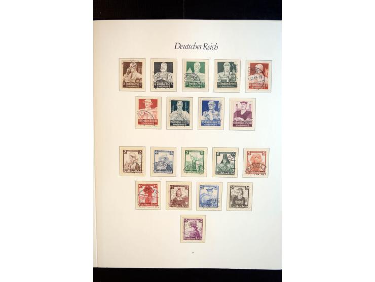 1872/1945, gestempelte reichhaltige Sammlung mit u.a. Mi.-Nr. 66, 118a, 177-80, 182, 319B, 330B, 438-39, 456-58 auf Zeppelin-