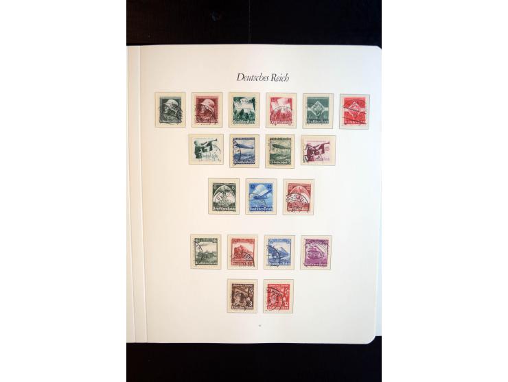 1872/1945, gestempelte reichhaltige Sammlung mit u.a. Mi.-Nr. 66, 118a, 177-80, 182, 319B, 330B, 438-39, 456-58 auf Zeppelin-