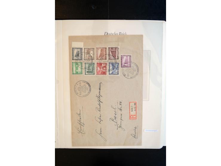 1872/1945, gestempelte reichhaltige Sammlung mit u.a. Mi.-Nr. 66, 118a, 177-80, 182, 319B, 330B, 438-39, 456-58 auf Zeppelin-