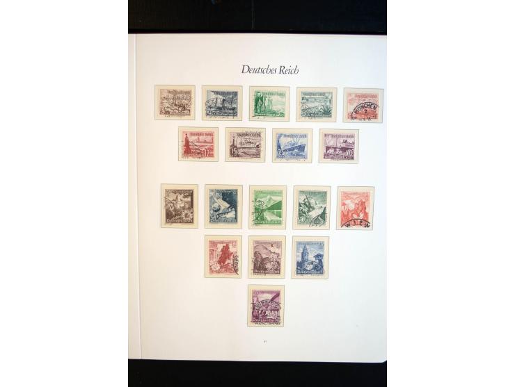 1872/1945, gestempelte reichhaltige Sammlung mit u.a. Mi.-Nr. 66, 118a, 177-80, 182, 319B, 330B, 438-39, 456-58 auf Zeppelin-