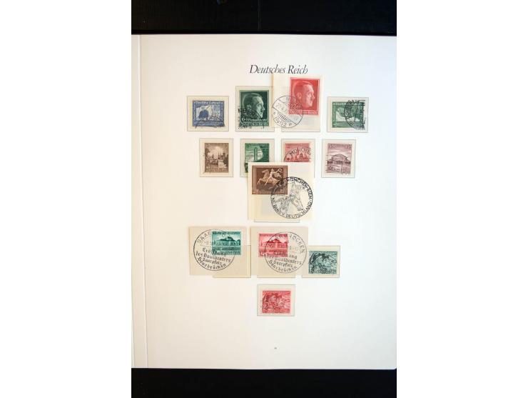 1872/1945, gestempelte reichhaltige Sammlung mit u.a. Mi.-Nr. 66, 118a, 177-80, 182, 319B, 330B, 438-39, 456-58 auf Zeppelin-
