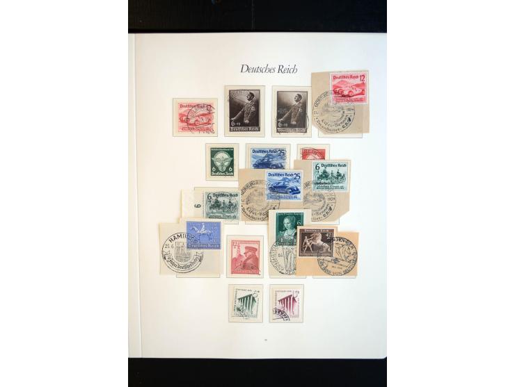 1872/1945, gestempelte reichhaltige Sammlung mit u.a. Mi.-Nr. 66, 118a, 177-80, 182, 319B, 330B, 438-39, 456-58 auf Zeppelin-