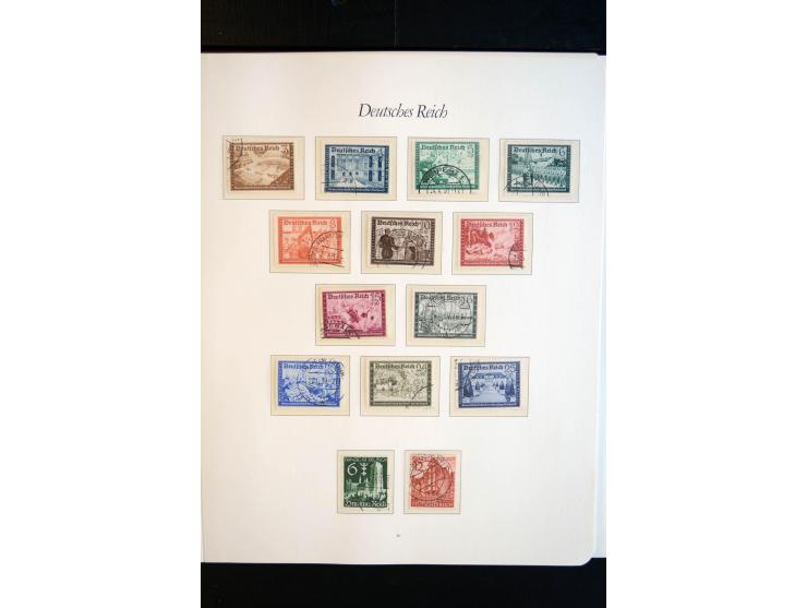 1872/1945, gestempelte reichhaltige Sammlung mit u.a. Mi.-Nr. 66, 118a, 177-80, 182, 319B, 330B, 438-39, 456-58 auf Zeppelin-