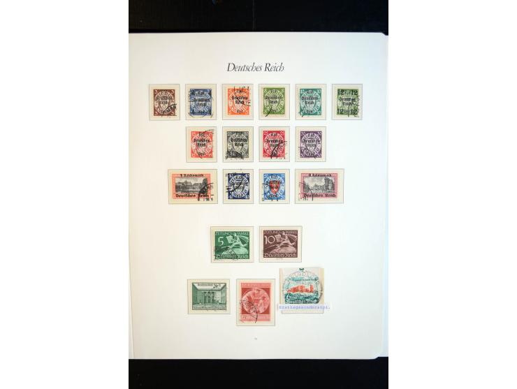1872/1945, gestempelte reichhaltige Sammlung mit u.a. Mi.-Nr. 66, 118a, 177-80, 182, 319B, 330B, 438-39, 456-58 auf Zeppelin-