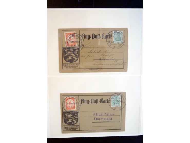 1872/1945, gestempelte reichhaltige Sammlung mit u.a. Mi.-Nr. 66, 118a, 177-80, 182, 319B, 330B, 438-39, 456-58 auf Zeppelin-