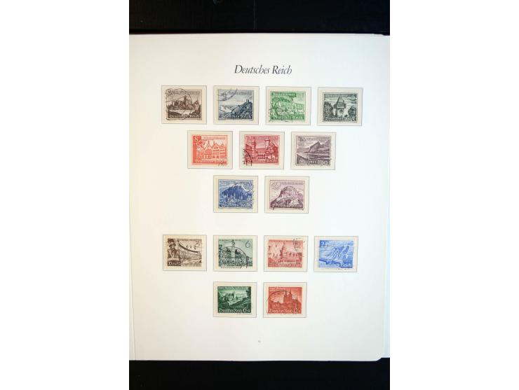 1872/1945, gestempelte reichhaltige Sammlung mit u.a. Mi.-Nr. 66, 118a, 177-80, 182, 319B, 330B, 438-39, 456-58 auf Zeppelin-