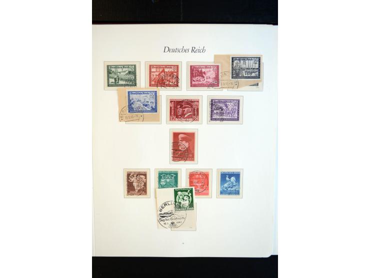 1872/1945, gestempelte reichhaltige Sammlung mit u.a. Mi.-Nr. 66, 118a, 177-80, 182, 319B, 330B, 438-39, 456-58 auf Zeppelin-