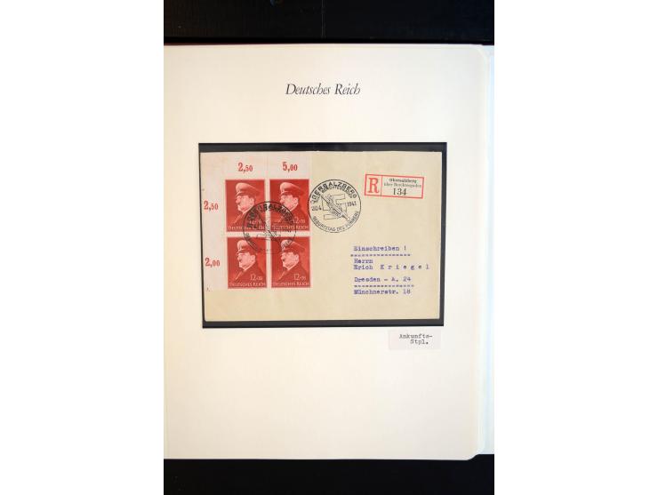 1872/1945, gestempelte reichhaltige Sammlung mit u.a. Mi.-Nr. 66, 118a, 177-80, 182, 319B, 330B, 438-39, 456-58 auf Zeppelin-
