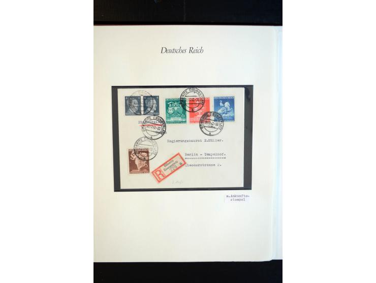 1872/1945, gestempelte reichhaltige Sammlung mit u.a. Mi.-Nr. 66, 118a, 177-80, 182, 319B, 330B, 438-39, 456-58 auf Zeppelin-