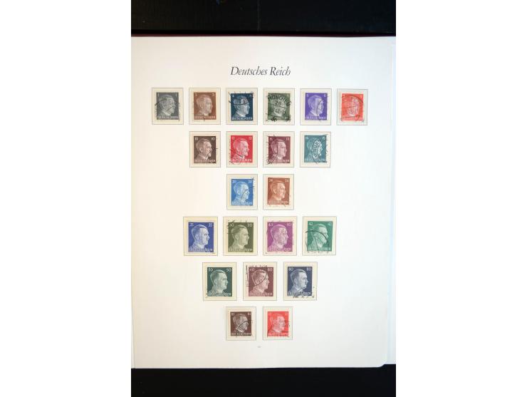 1872/1945, gestempelte reichhaltige Sammlung mit u.a. Mi.-Nr. 66, 118a, 177-80, 182, 319B, 330B, 438-39, 456-58 auf Zeppelin-