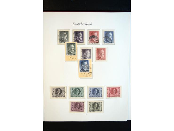1872/1945, gestempelte reichhaltige Sammlung mit u.a. Mi.-Nr. 66, 118a, 177-80, 182, 319B, 330B, 438-39, 456-58 auf Zeppelin-