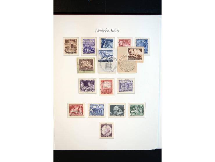 1872/1945, gestempelte reichhaltige Sammlung mit u.a. Mi.-Nr. 66, 118a, 177-80, 182, 319B, 330B, 438-39, 456-58 auf Zeppelin-