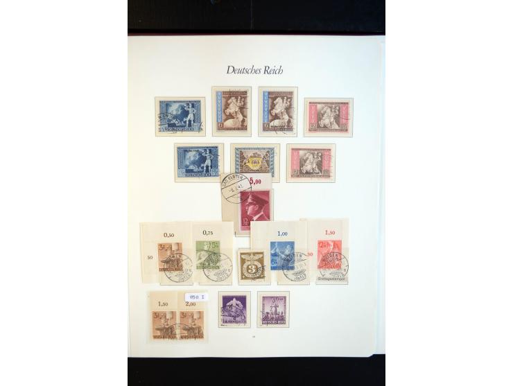 1872/1945, gestempelte reichhaltige Sammlung mit u.a. Mi.-Nr. 66, 118a, 177-80, 182, 319B, 330B, 438-39, 456-58 auf Zeppelin-