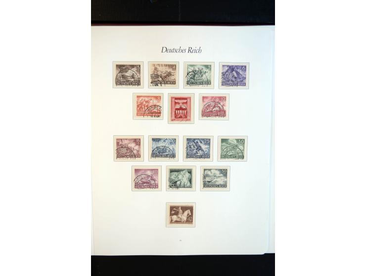 1872/1945, gestempelte reichhaltige Sammlung mit u.a. Mi.-Nr. 66, 118a, 177-80, 182, 319B, 330B, 438-39, 456-58 auf Zeppelin-