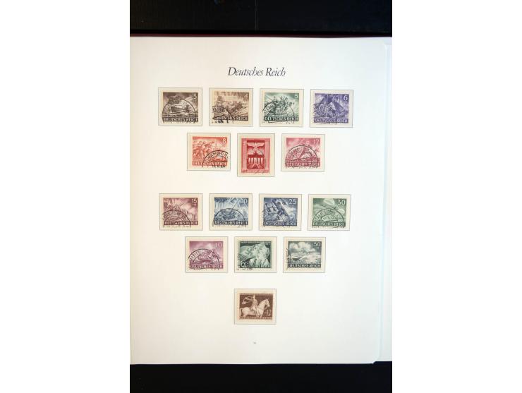 1872/1945, gestempelte reichhaltige Sammlung mit u.a. Mi.-Nr. 66, 118a, 177-80, 182, 319B, 330B, 438-39, 456-58 auf Zeppelin-