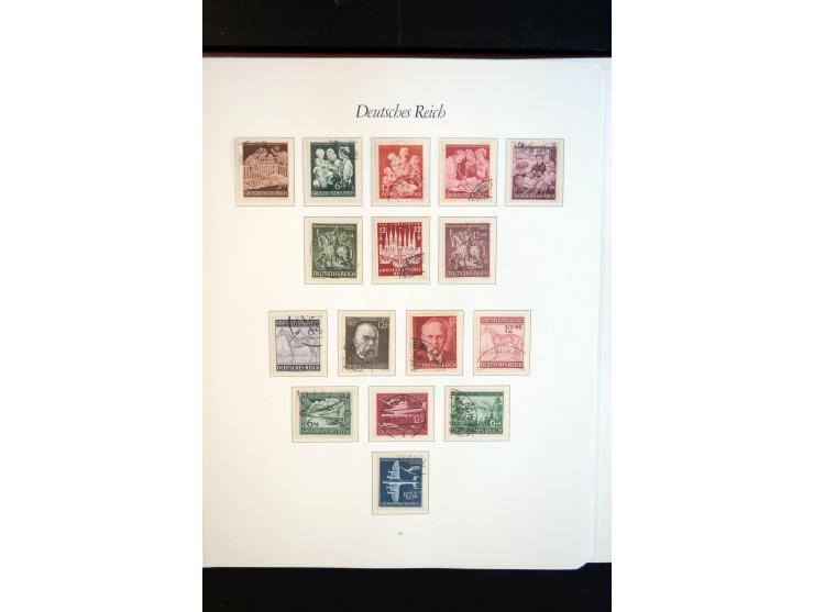 1872/1945, gestempelte reichhaltige Sammlung mit u.a. Mi.-Nr. 66, 118a, 177-80, 182, 319B, 330B, 438-39, 456-58 auf Zeppelin-
