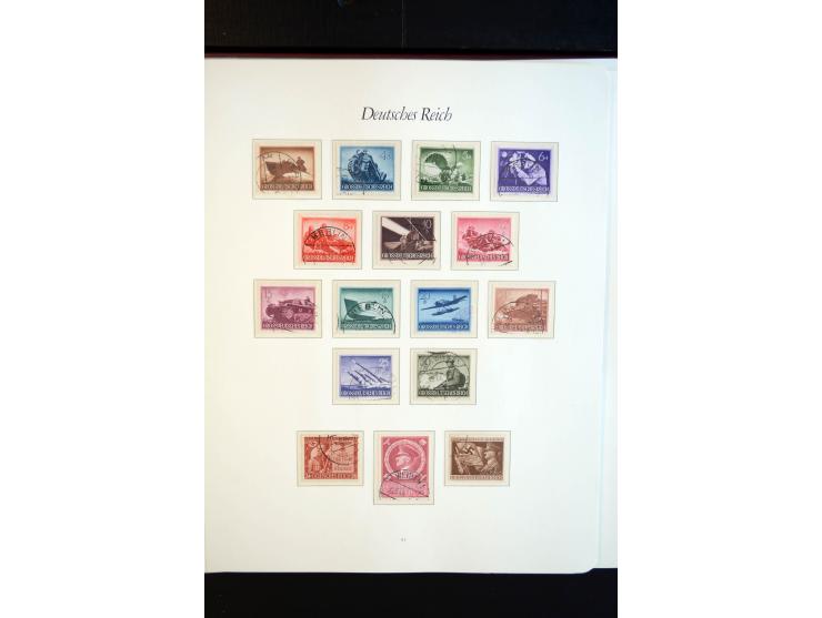 1872/1945, gestempelte reichhaltige Sammlung mit u.a. Mi.-Nr. 66, 118a, 177-80, 182, 319B, 330B, 438-39, 456-58 auf Zeppelin-