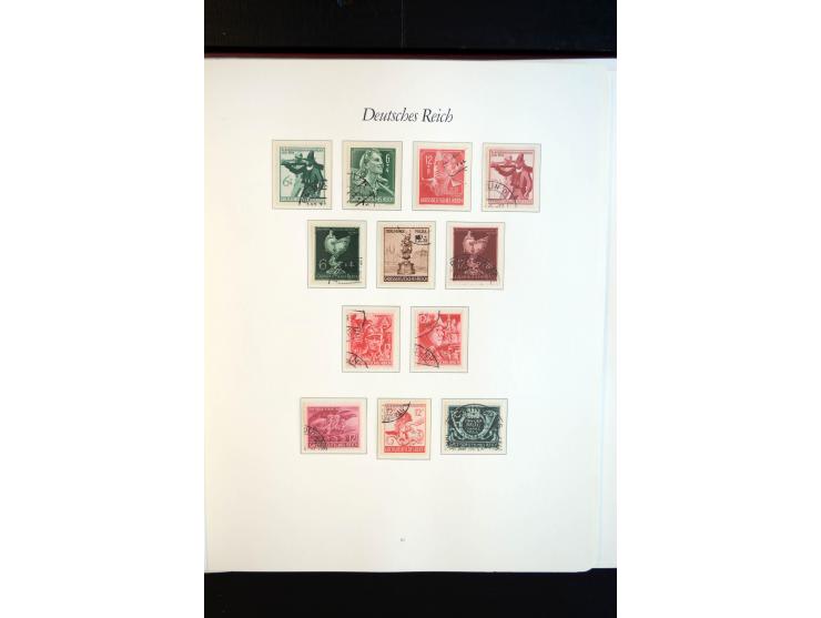 1872/1945, gestempelte reichhaltige Sammlung mit u.a. Mi.-Nr. 66, 118a, 177-80, 182, 319B, 330B, 438-39, 456-58 auf Zeppelin-
