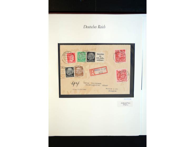 1872/1945, gestempelte reichhaltige Sammlung mit u.a. Mi.-Nr. 66, 118a, 177-80, 182, 319B, 330B, 438-39, 456-58 auf Zeppelin-