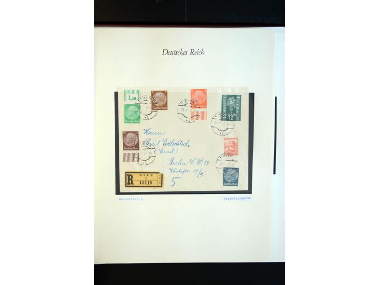1872/1945, gestempelte reichhaltige Sammlung mit u.a. Mi.-Nr. 66, 118a, 177-80, 182, 319B, 330B, 438-39, 456-58 auf Zeppelin-