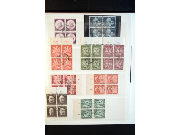 1872/1945, gestempelte reichhaltige Sammlung mit u.a. Mi.-Nr. 66, 118a, 177-80, 182, 319B, 330B, 438-39, 456-58 auf Zeppelin-