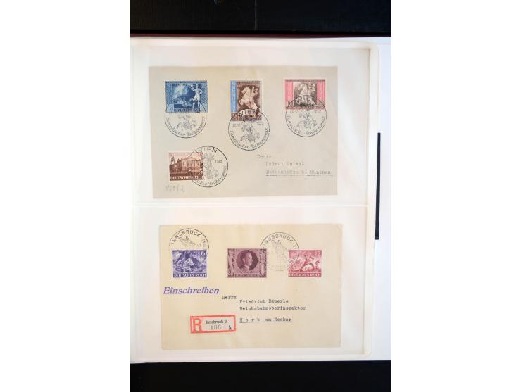 1872/1945, gestempelte reichhaltige Sammlung mit u.a. Mi.-Nr. 66, 118a, 177-80, 182, 319B, 330B, 438-39, 456-58 auf Zeppelin-