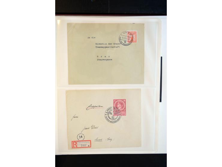 1872/1945, gestempelte reichhaltige Sammlung mit u.a. Mi.-Nr. 66, 118a, 177-80, 182, 319B, 330B, 438-39, 456-58 auf Zeppelin-