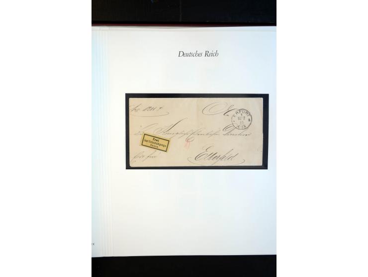 1872/1945, gestempelte reichhaltige Sammlung mit u.a. Mi.-Nr. 66, 118a, 177-80, 182, 319B, 330B, 438-39, 456-58 auf Zeppelin-