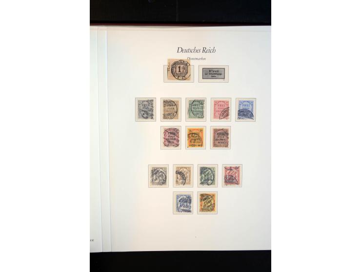 1872/1945, gestempelte reichhaltige Sammlung mit u.a. Mi.-Nr. 66, 118a, 177-80, 182, 319B, 330B, 438-39, 456-58 auf Zeppelin-