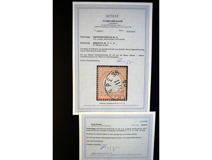 1872/1923, gestempelte reichhaltige Sammlung mit u.a. Mi.-Nr. 24, 27c, 28 (rep.), 29Ib, 49aa, 50aa, 66K-IV, 78Aa, 81Aa, 137II