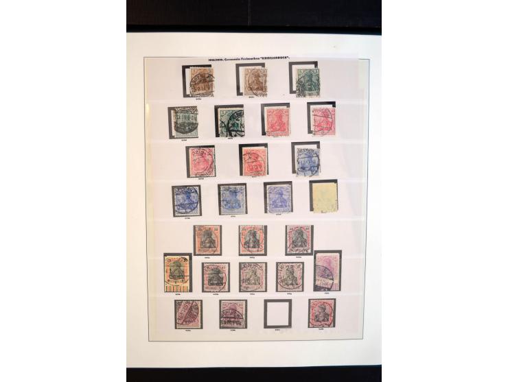 1872/1923, gestempelte reichhaltige Sammlung mit u.a. Mi.-Nr. 24, 27c, 28 (rep.), 29Ib, 49aa, 50aa, 66K-IV, 78Aa, 81Aa, 137II