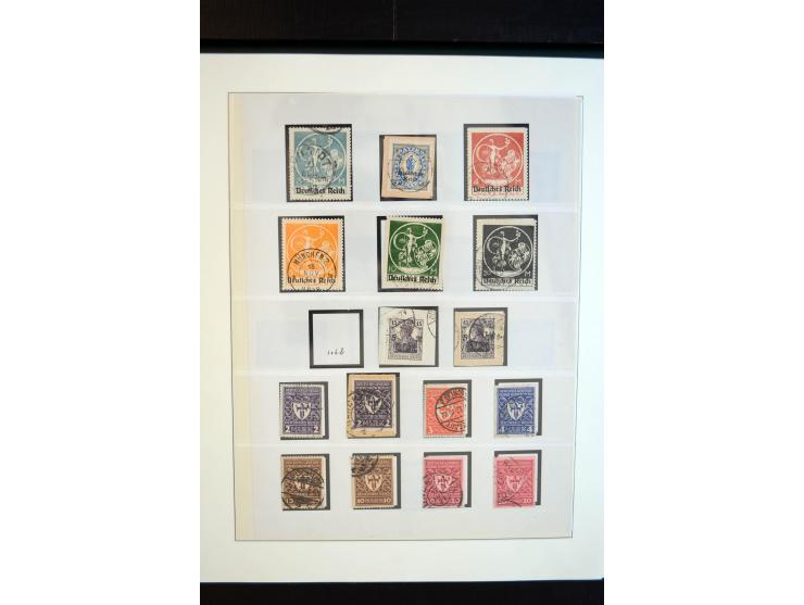 1872/1923, gestempelte reichhaltige Sammlung mit u.a. Mi.-Nr. 24, 27c, 28 (rep.), 29Ib, 49aa, 50aa, 66K-IV, 78Aa, 81Aa, 137II