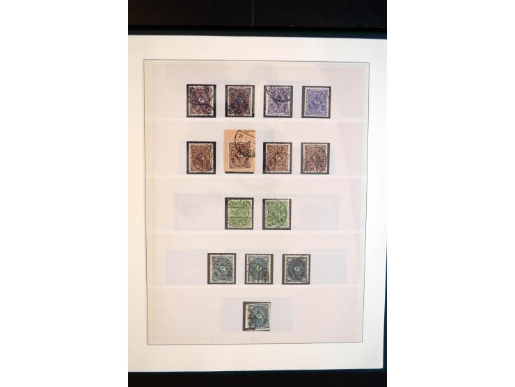 1872/1923, gestempelte reichhaltige Sammlung mit u.a. Mi.-Nr. 24, 27c, 28 (rep.), 29Ib, 49aa, 50aa, 66K-IV, 78Aa, 81Aa, 137II