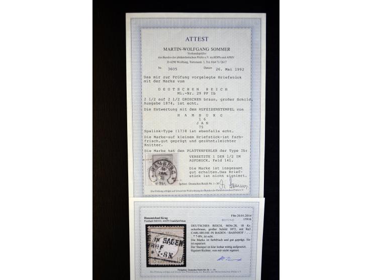 1872/1923, gestempelte reichhaltige Sammlung mit u.a. Mi.-Nr. 24, 27c, 28 (rep.), 29Ib, 49aa, 50aa, 66K-IV, 78Aa, 81Aa, 137II