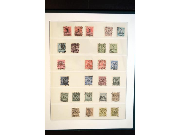 1872/1923, gestempelte reichhaltige Sammlung mit u.a. Mi.-Nr. 24, 27c, 28 (rep.), 29Ib, 49aa, 50aa, 66K-IV, 78Aa, 81Aa, 137II