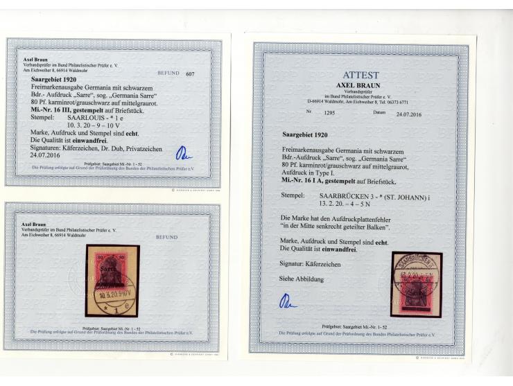 1872/1935, interessante kleine Partie aus altem Bestand, dabei Nr. 66 (11+2 4er-Blocks)