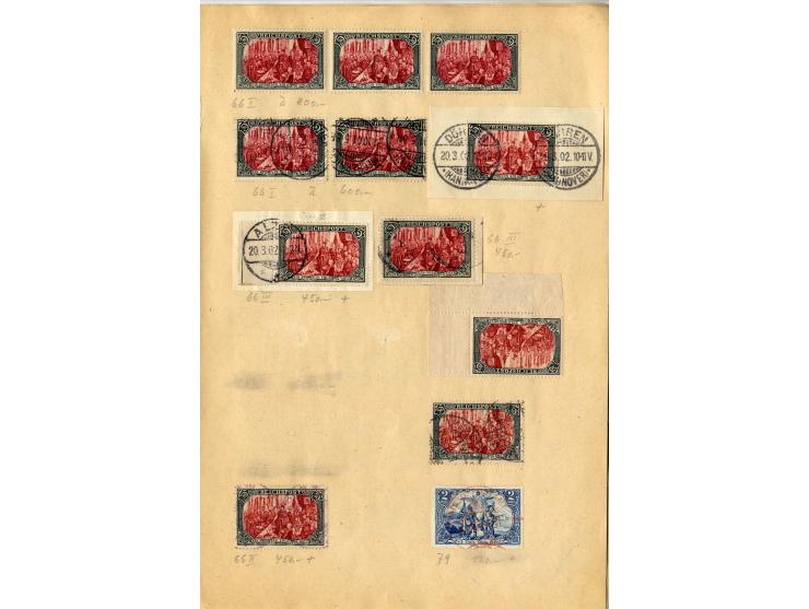 1872/1935, interessante kleine Partie aus altem Bestand, dabei Nr. 66 (11+2 4er-Blocks)