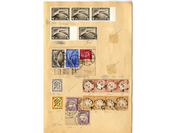 1872/1935, interessante kleine Partie aus altem Bestand, dabei Nr. 66 (11+2 4er-Blocks)