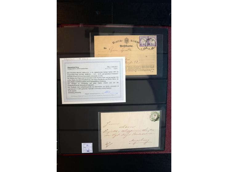 1872/75, Brustschild-Spezialsammlung, überwiegend gestempelt, mit ca. 165 Einzelmarken/Briefstücken und ca. 40 Briefen/Karten