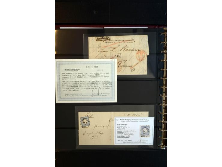 1872/75, Brustschild-Spezialsammlung, überwiegend gestempelt, mit ca. 165 Einzelmarken/Briefstücken und ca. 40 Briefen/Karten