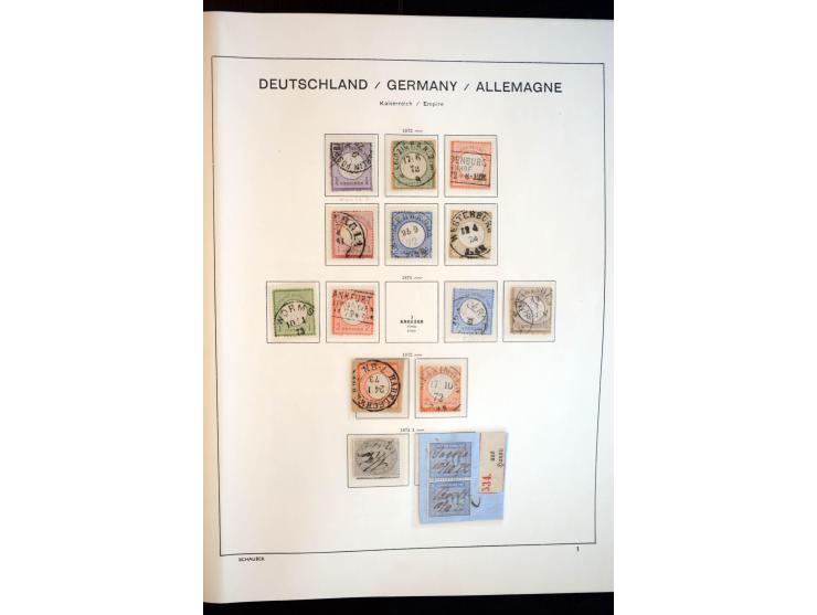 1872/1948, gestempelte Sammlung mit u.a. Mi.-Nr. 30, 66, IV F, 438-39 (2), 456-58, 496-98, Bl.1, 3 etc.