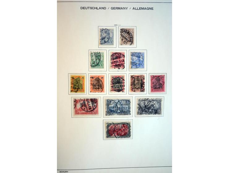 1872/1948, gestempelte Sammlung mit u.a. Mi.-Nr. 30, 66, IV F, 438-39 (2), 456-58, 496-98, Bl.1, 3 etc.