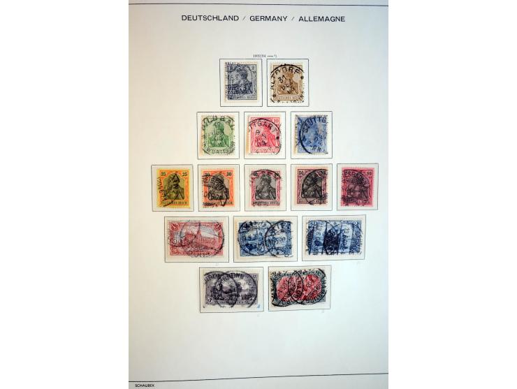 1872/1948, gestempelte Sammlung mit u.a. Mi.-Nr. 30, 66, IV F, 438-39 (2), 456-58, 496-98, Bl.1, 3 etc.