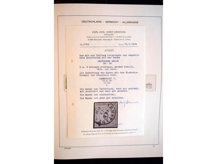 1872/1948, gestempelte Sammlung mit u.a. Mi.-Nr. 30, 66, IV F, 438-39 (2), 456-58, 496-98, Bl.1, 3 etc.